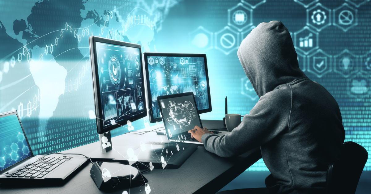 hacker on computer